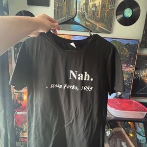 Black Graphic T-Shirt with Quote